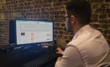 a young male using the eRiskology Information Security Awareness elearning portal