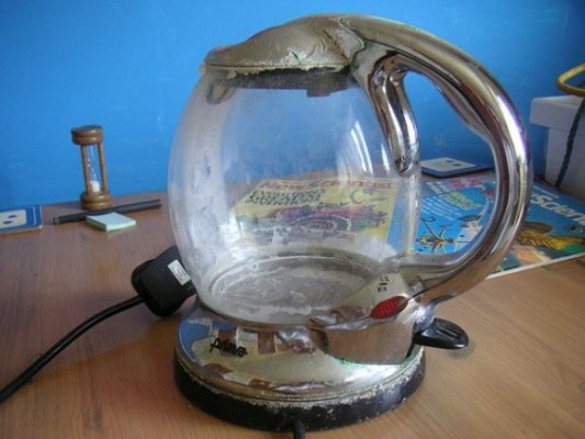 a photograph of a smart kettle