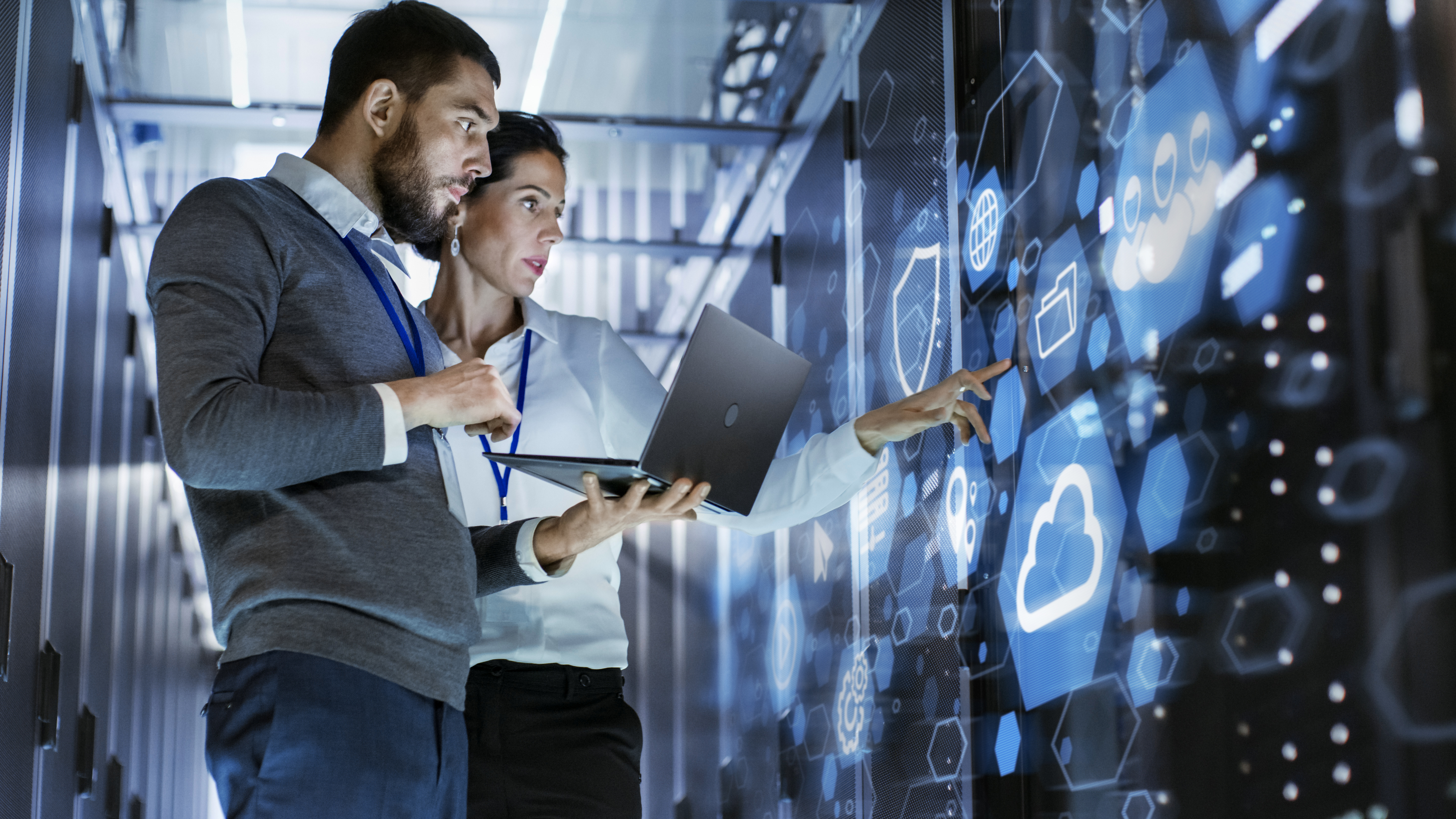 IT Specialist and Server Technician Data Center Server Rack -Security Vulnerability Testing