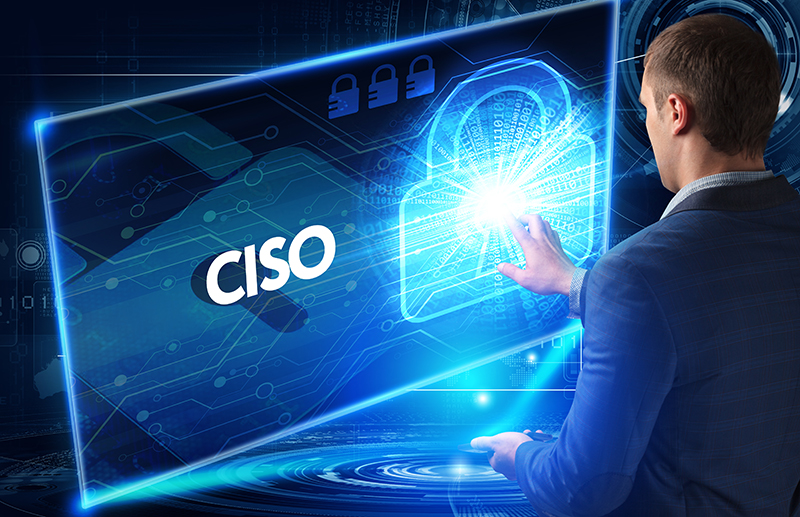 CISO wording on a blue background
